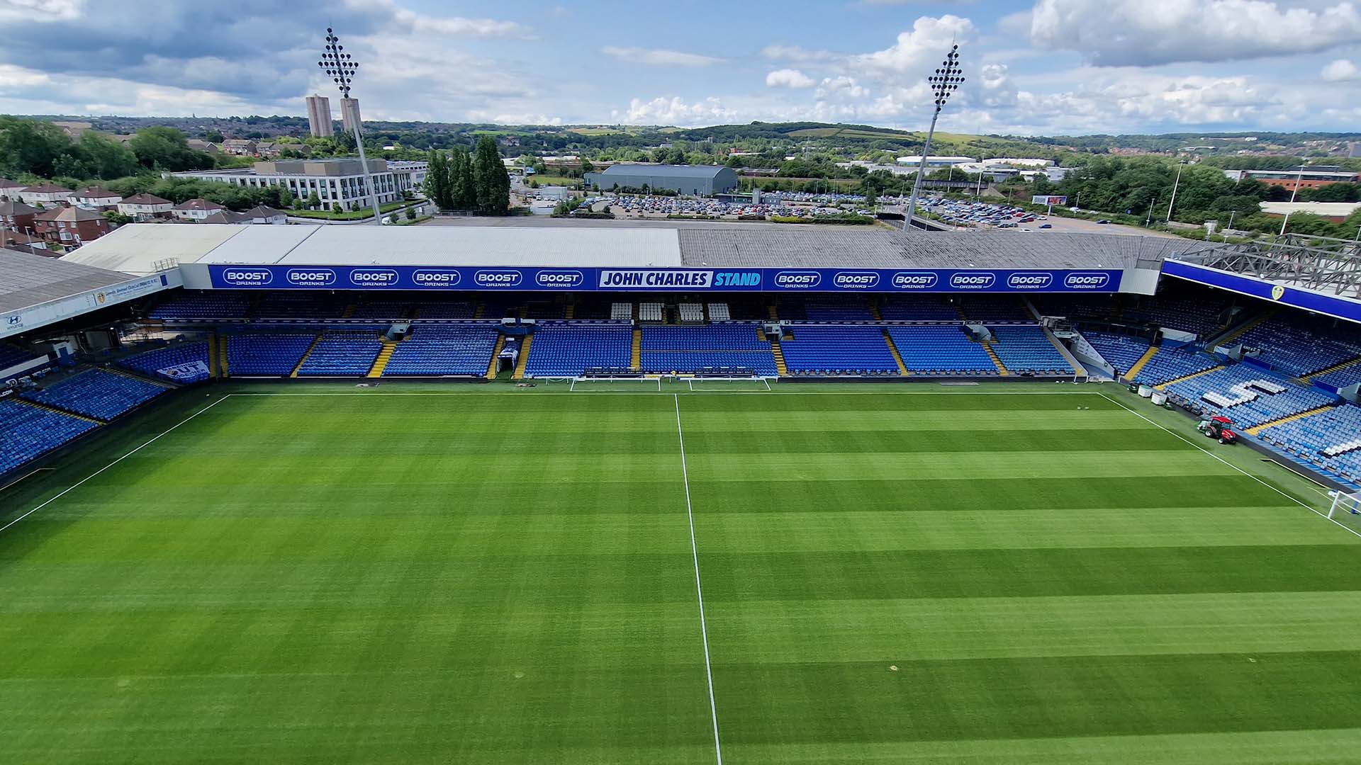 Stadium bird's eye shot