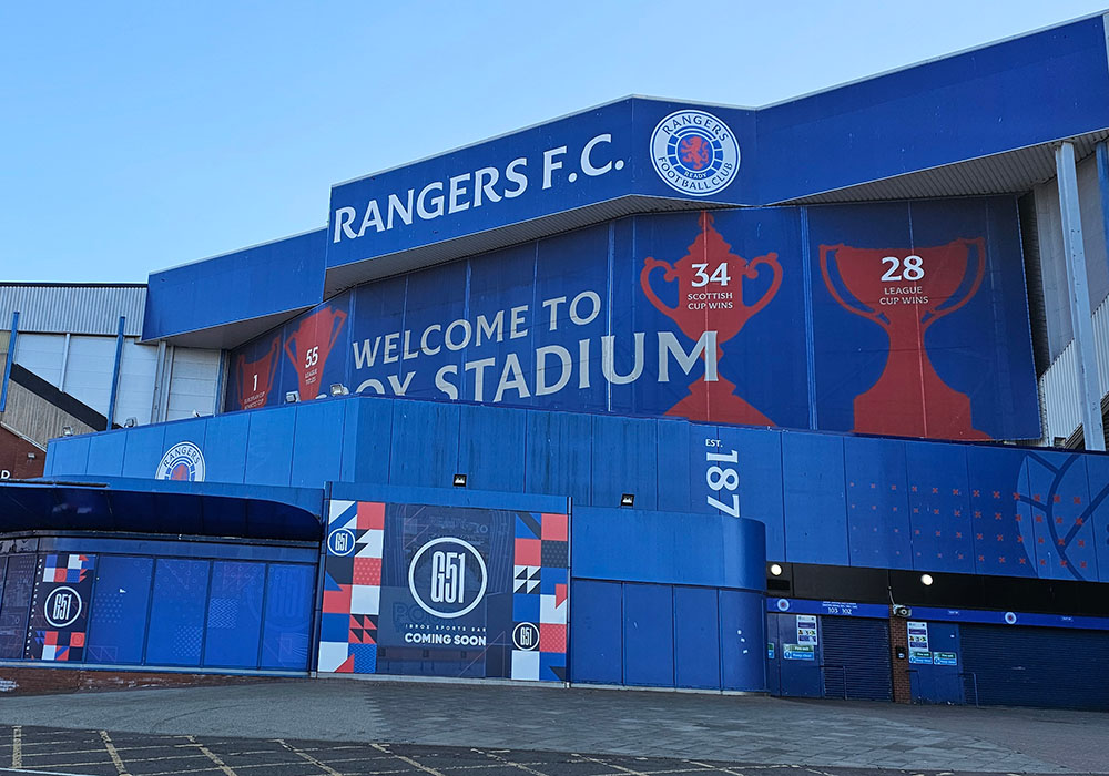 Rangers FC front of stadium