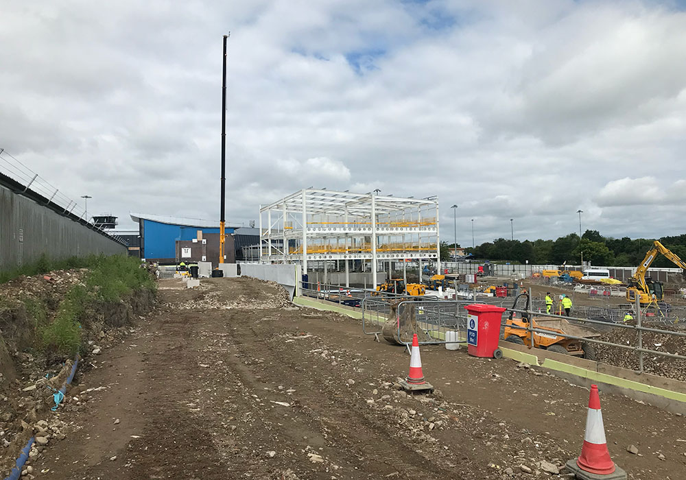 Brown construction site