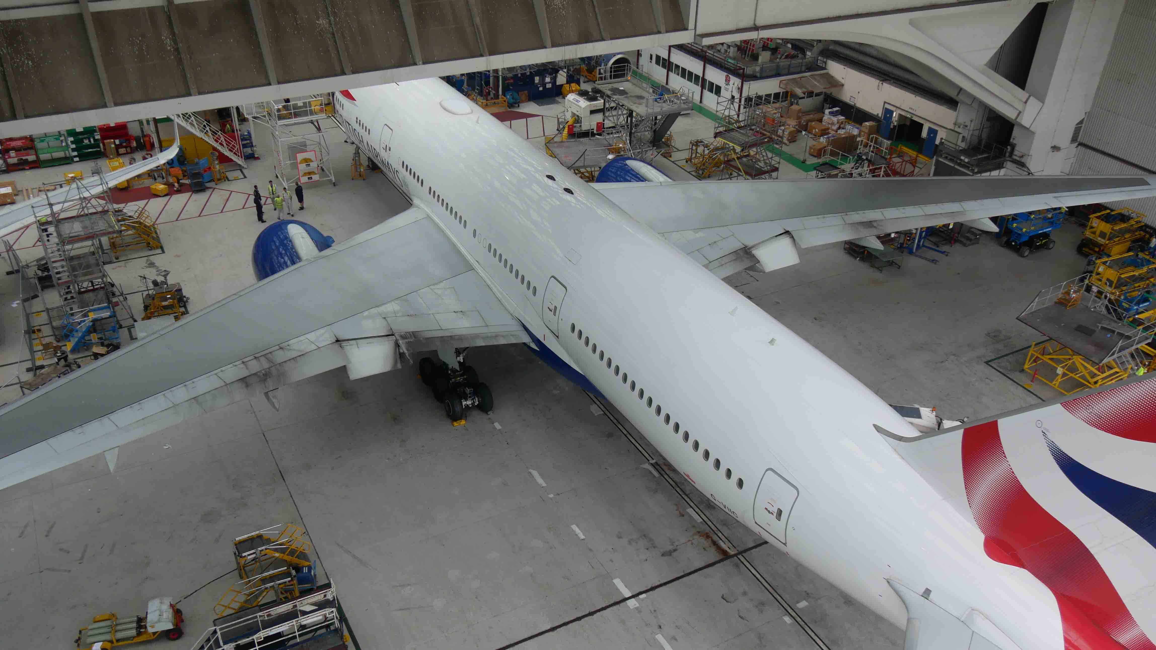 Airplane landed in holding place